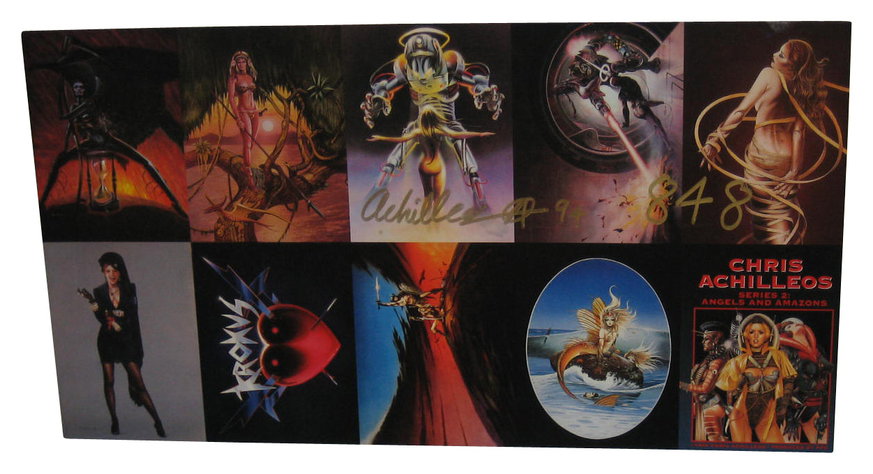 Chris Achilleos Fantasy Art Trading Cards Signed 10-Card Sheet - (Series 2 Angels & Amazons)