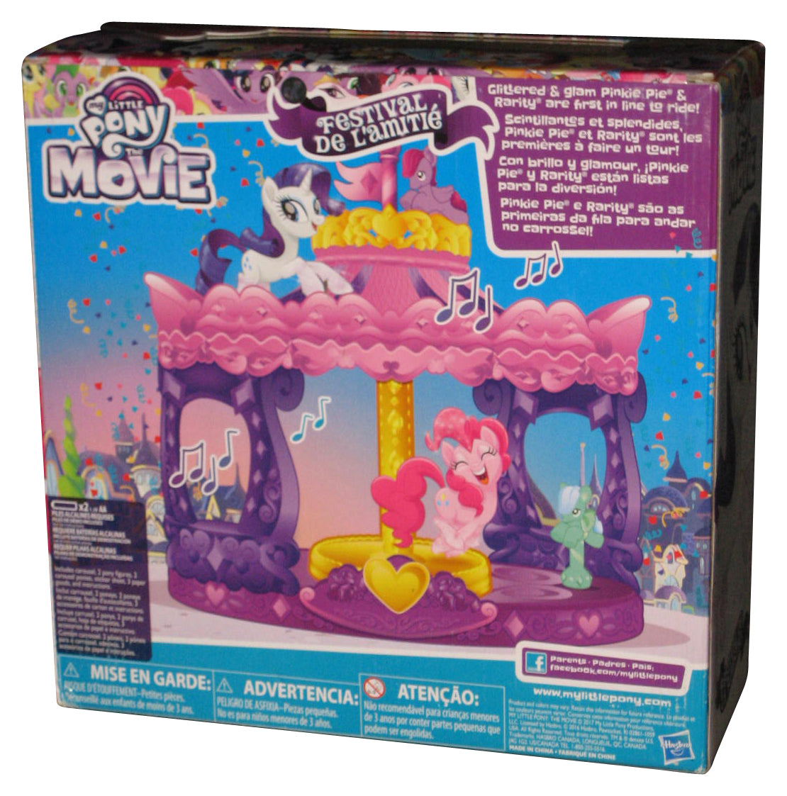 My Little Pony Movie Friendship Festival (2017) Mare-Y-Go-Round Music Playing Toy Set - (Cut Plastic)