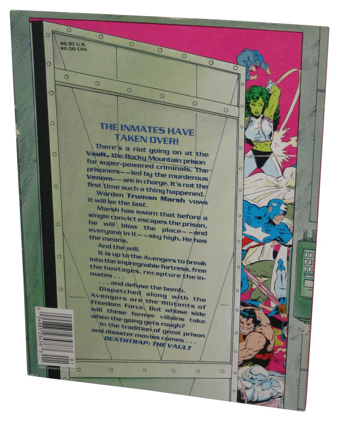 Marvel Comics The Avengers Deathtrap The Vault (1992) Paperback Book