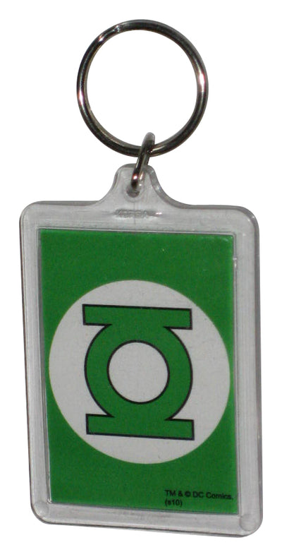 DC Comics Green Lantern White & Green Logo Ata-Boy Lucite Acrylic Keychain