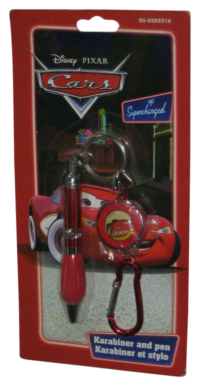 Disney Pixar Cars Movie Supercharged Lightning McQueen Karabiner & Pen