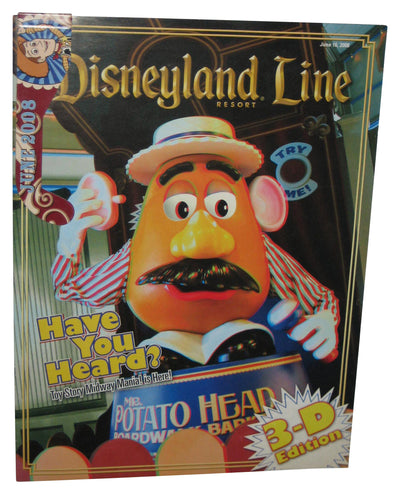 Disneyland Line Resort June 16 2008 Magazine Book w/ 3D Glasses - (Toy Story Mr. Potato Head Cover)