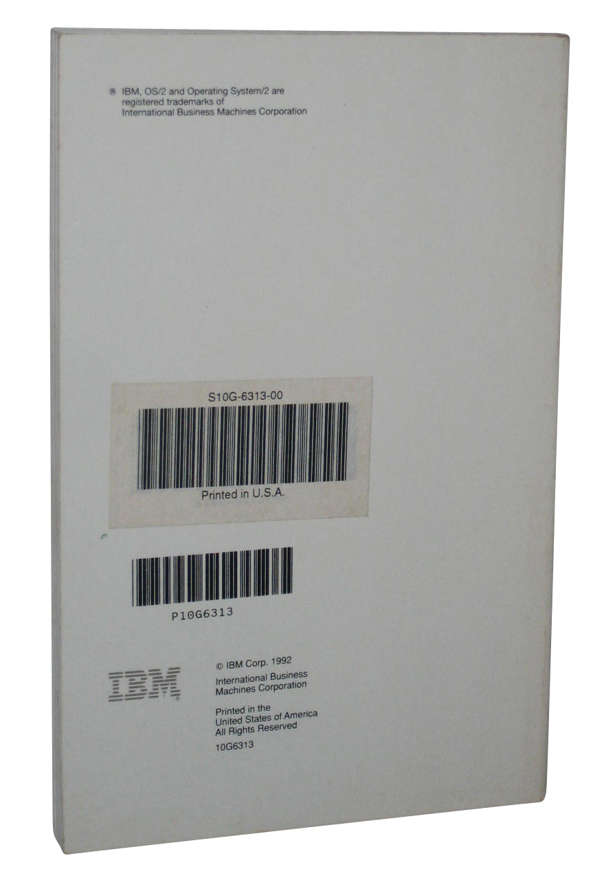 IBM OS/2 Command Reference Version 2.0 (1992) Manual Book