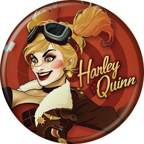 DC Comics Bombshells Harley Quinn Licensed 1.25 Inch Button 84007