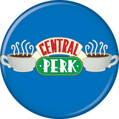 Friends Central Perk Cafe Licensed 1.25 Inch Button 85494