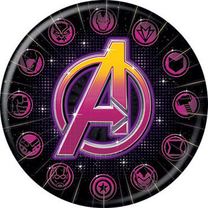 Marvel Comics The Avengers Logo's Symbol Black Licensed 1.25 Inch Button 86761