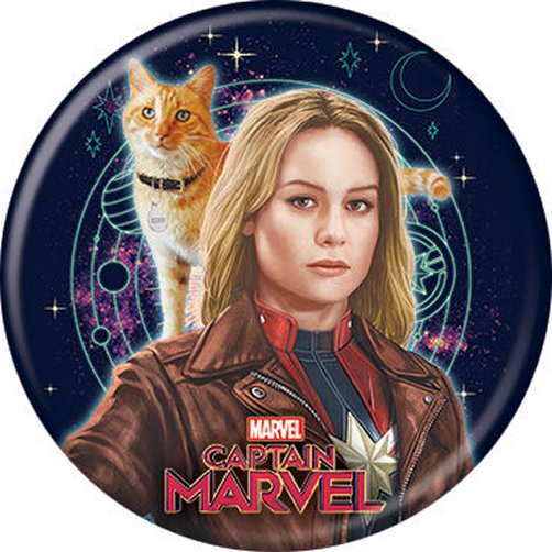 Marvel Captain Marvel & Goose Licensed 1.25 Inch Button 87307