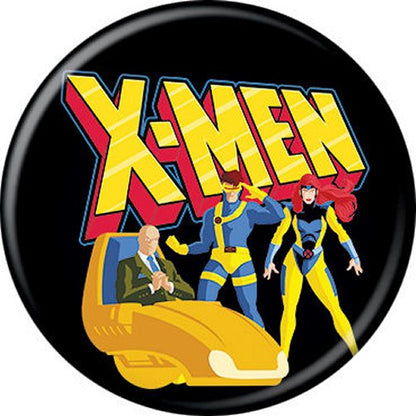 Marvel Comics X-Men Cartoon Black Licensed 1.25 Inch Button 87401