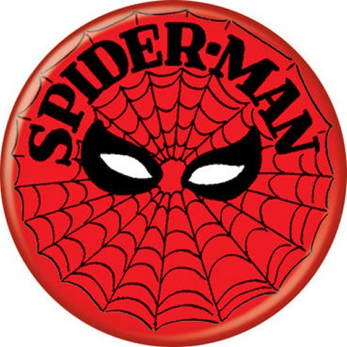 Marvel Comics Classic Spidey Insignia Red Licensed 1.25 Inch Button 87412