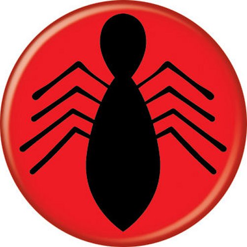 Marvel Comics Spider-Man Japanese Emblem Red Licensed 1.25 Inch Button 87589