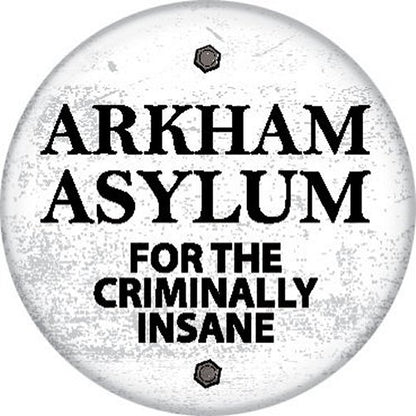 DC Comics Batman Arkham Asylum For The Criminally Insane Licensed 1.25 Inch Button 87729