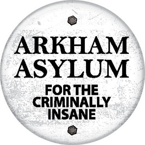 DC Comics Batman Arkham Asylum For The Criminally Insane Licensed 1.25 Inch Button 87729
