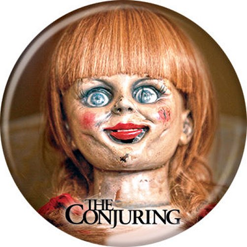The Conjuring Movie Annabelle Red Licensed 1.25 Inch Button 87835