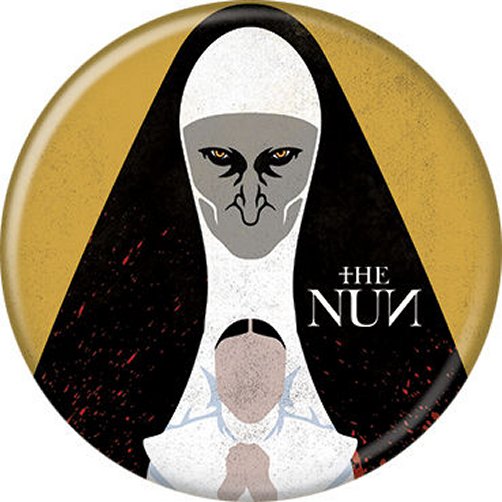 The Conjuring Movie Nun Rendering Licensed 1.25 Inch Button 87838