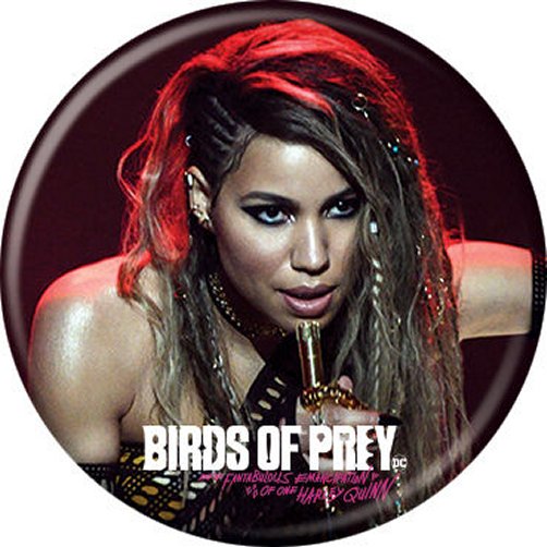 Birds of Prey Harley Quinn Black Canary Licensed 1.25 Inch Button 87884