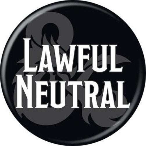 Dungeons & Dragons Lawful Neutral Licensed 1.25 Inch Button 88002