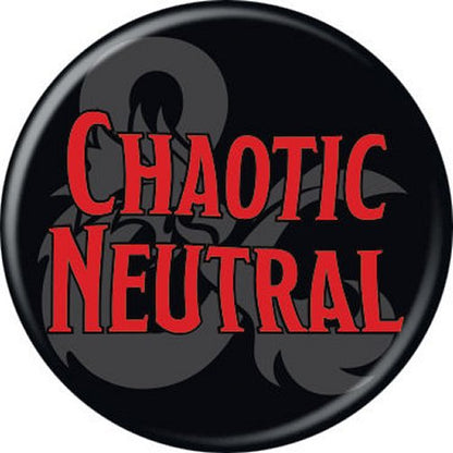 Dungeons & Dragons Chaotic Neutral Licensed 1.25 Inch Button 88004