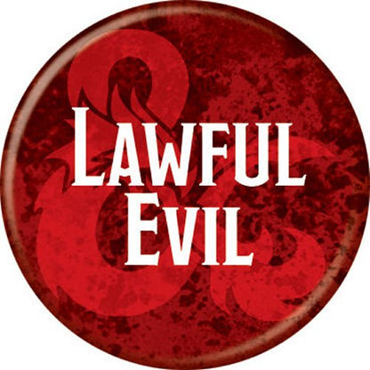 Dungeons & Dragons Lawful Evil Red Licensed 1.25 Inch Button 88005