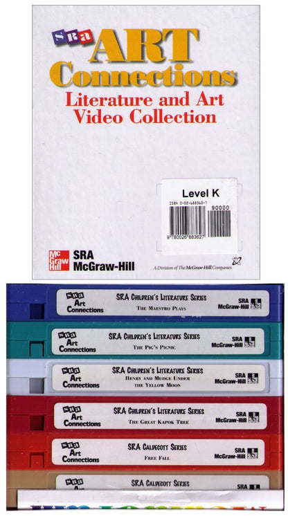 SRA Art Connections Literature & Art (Grade K) Video VHS Box Set