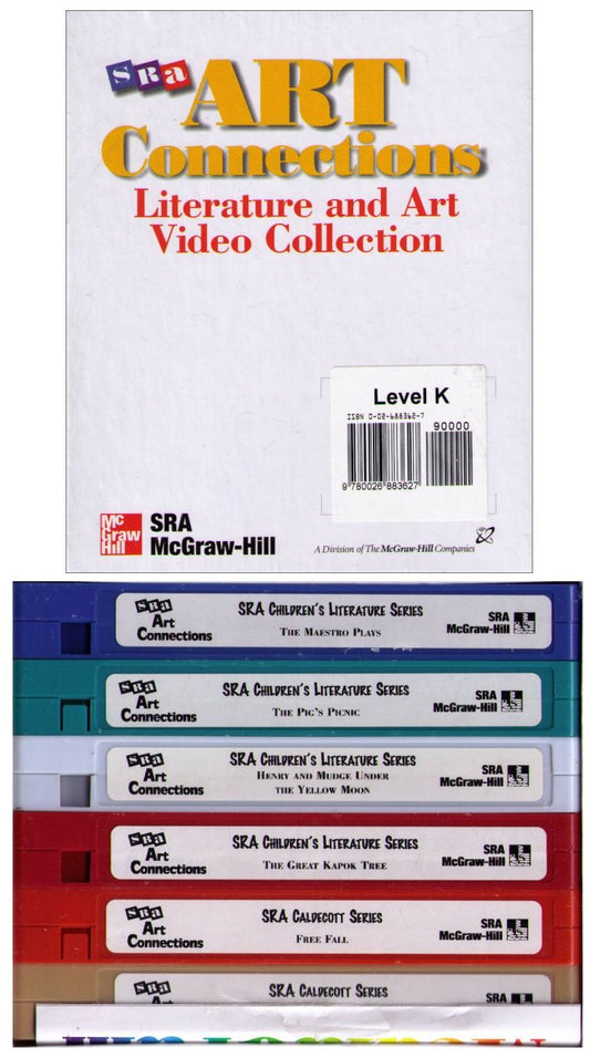 SRA Art Connections Literature & Art (Grade K) Video VHS Box Set