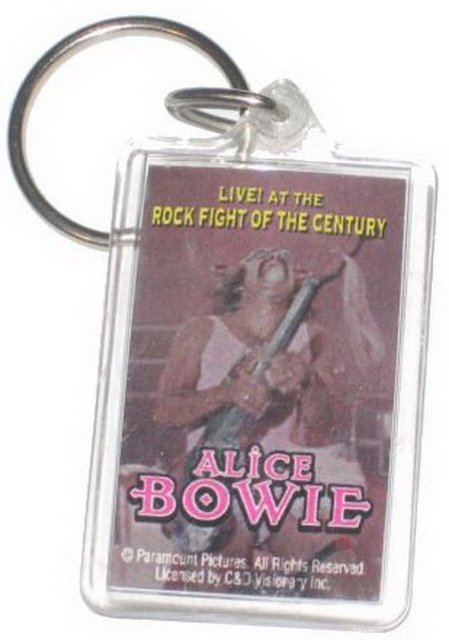 Alice Bowie Rock Fight Century CD Visionary Licensed Lucite Acrylic Keychain