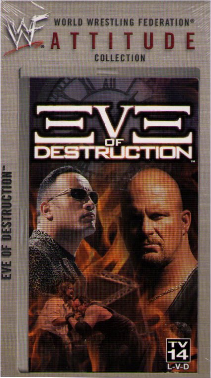WWF Eve of Destruction (2000) WWE Wrestling VHS Tape - (The Rock / Mic Foley)