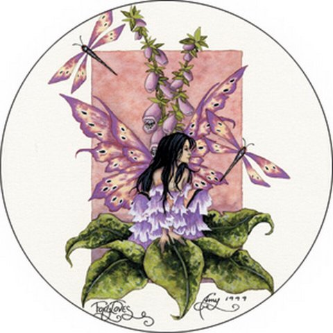 Amy Brown Fox Gloves II Button B-0815