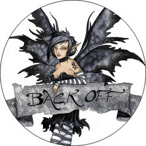 Amy Brown Fairies Back Off Button B-2760