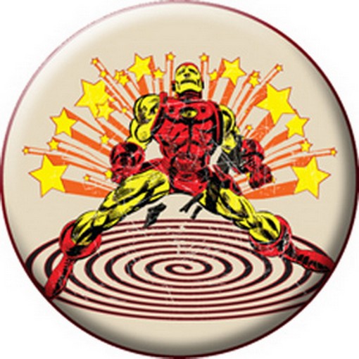 Marvel Comics Iron Man Stars Button B-5157