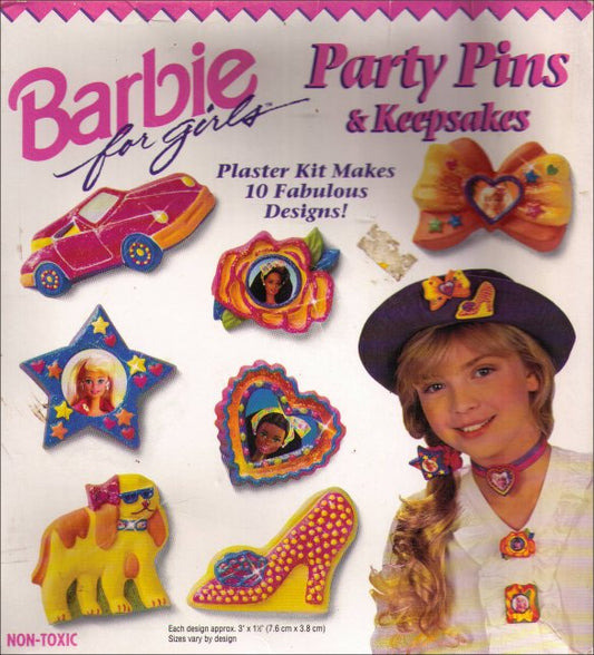 Barbie Party Pins & Keepsakes Arts & Crafts Vintage (1994) Girls Plastic Kit
