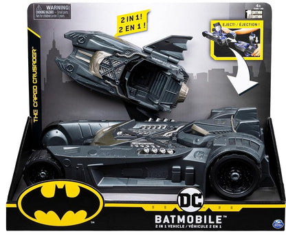 DC Batman Caped Crusader Spin Master Batmobile & Batboat 2-in-1 Transforming Vehicle Toy