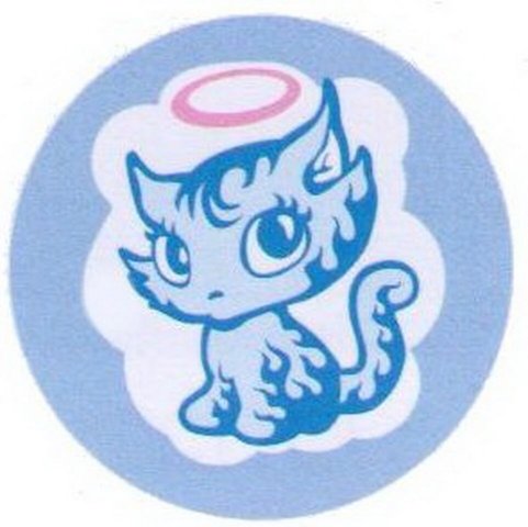 Bored Inc. Kitty Angel Button BB1500