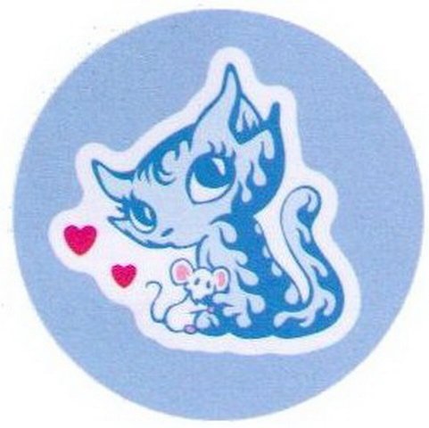 Bored Inc. Kitten Mouse Hearts Button BB1501