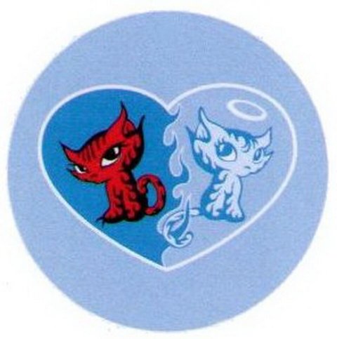 Bored Inc. Kitty Good Bad Button BB1502