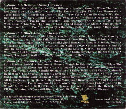 The Benson Music Classics Series CD Vol. 1-3 Box Set - (3 CDs)