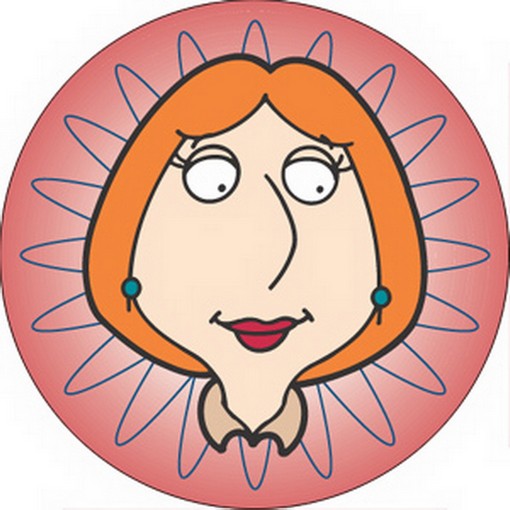 Family Guy Lois Head Button B-FG-0010
