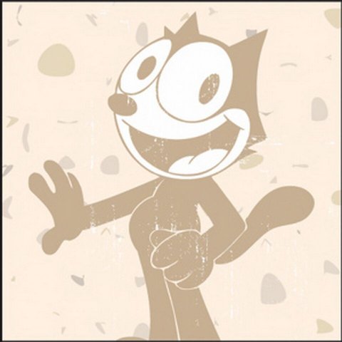 Felix The Cat Left Tan Button B-FTC-0020