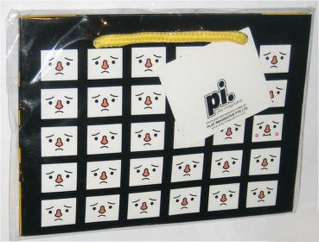 ToFu-Oyako Faces Small A6 Black Paper Bag DVR0702