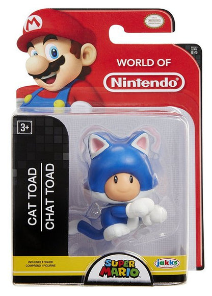 World of Nintendo Super Mario Bros. (2016) Jakks Pacific Blue Cat Toad Figure