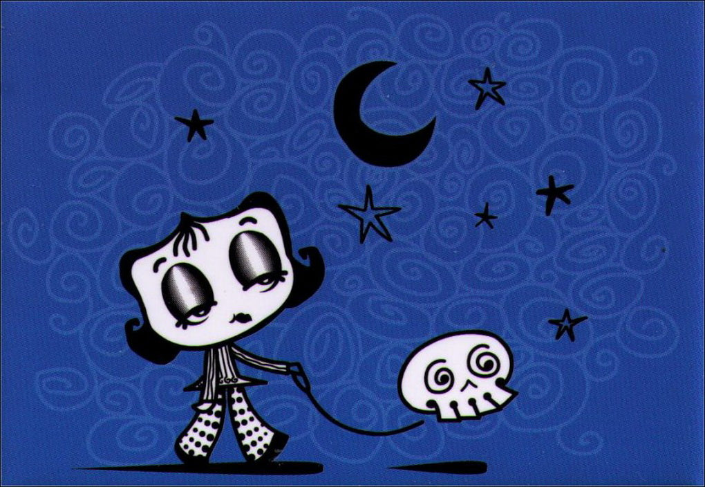 Dire Delia Skull On Leash Magnet BM1334