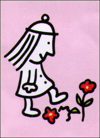 Just Plain Mean Stepping on Flowers Magnet BM77