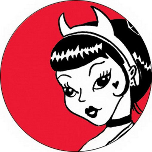 Miss Kitty Devil Girl Button B-MK-0005