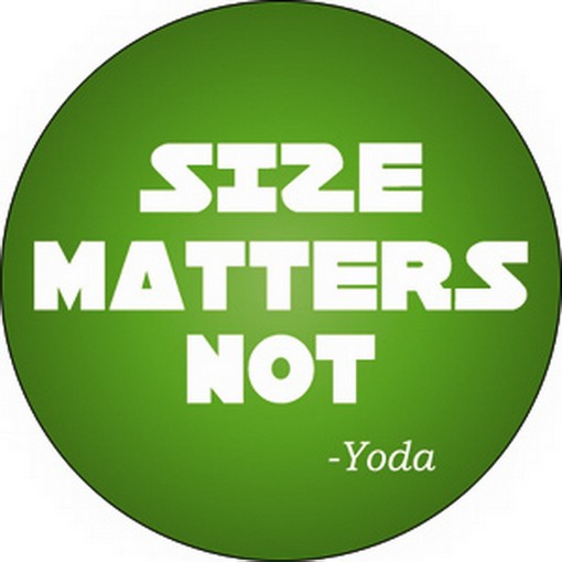 Star Wars Size Matters Not Button B-SW-0013