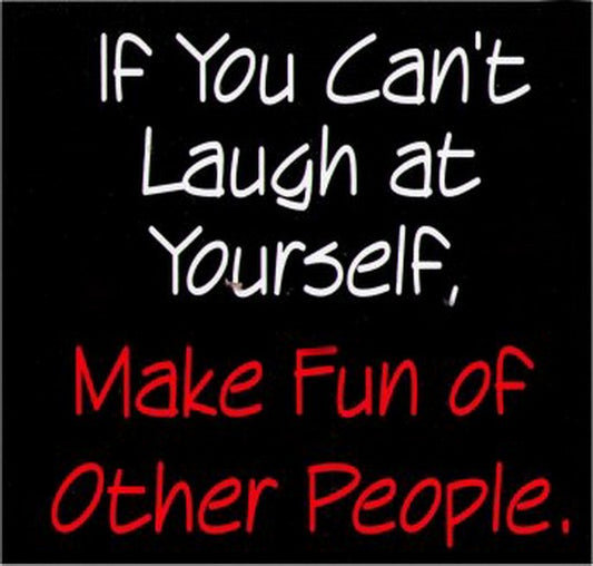If You Can't Laugh At Yourself Make Fun of Other People Sticker