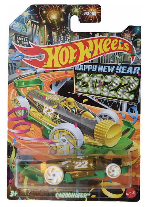Hot Wheels Green Carbonator Happy New Year 2022 Die-Cast Toy Car