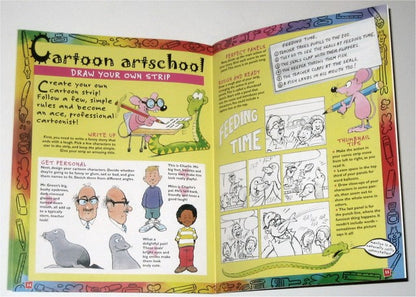 Cartoon Magic Activity Easy Childrens Drawing Book - (For Kids Ages 6-12)