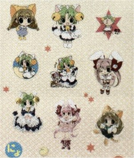 Di Gi Charat Satin Pink Sticker Sheet