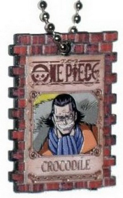 One Piece Wanted Portrait Crocodile Charm Keychain