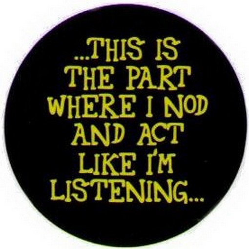 This Is The Part Where I Act Like Listening Button DB3181