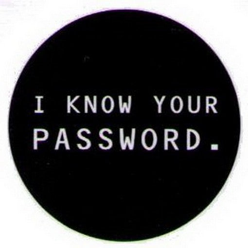I Know Your Password Button DB3247